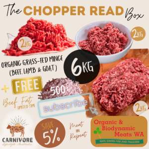 CHOPPER READ Meat Box - 6kg Organic Beef, Lamb & Goat Mince