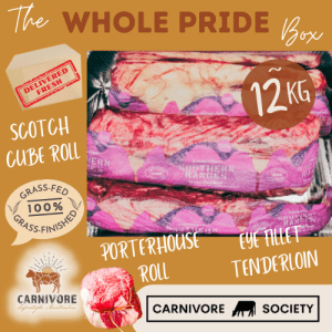 WHOLE PRIDE Meat Box ~12kg Bulk Mixed Grass-Fed Beef Premium Rolls *DEPOSIT*